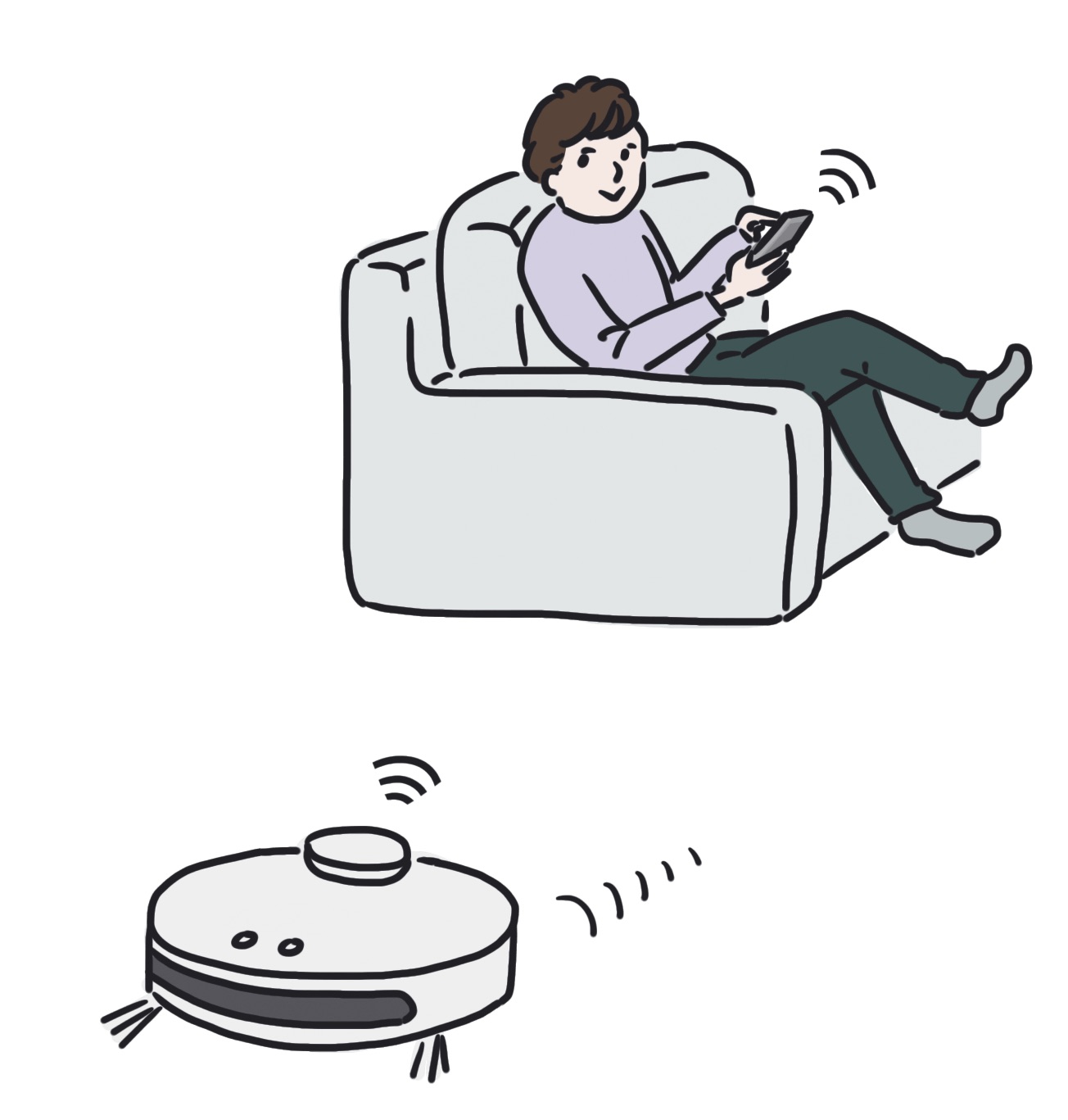 日本語の絵 イラスト追加 お掃除ロボットに 掃除させる シーンのイラストです お掃除ロボットの動画を撮ってもいいですね イラストダウンロードはこちら T Co A5d013dd7b 日本語 日本語教師 日本語教育 イラスト T Co