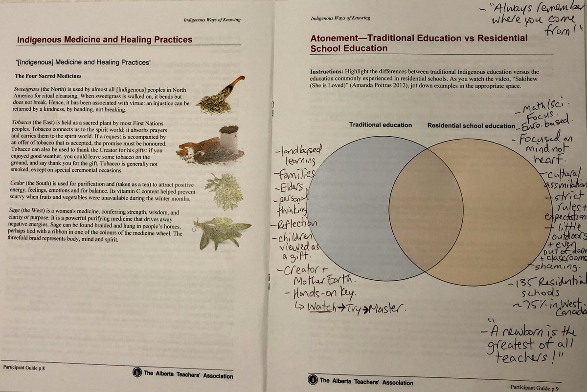 APofSong's tweet photo. Excellent morning of PL at “Indigenous Ways or Knowing” session hosted by Brian St Germain of Red Deer Public Schools. So much resonated with me in this powerful morning, like Brian’s words, “...now I’m ashamed that I was ashamed to be Cree!” #walkingtogether #ata #rvsed https://t.co/RekbJp3wS6