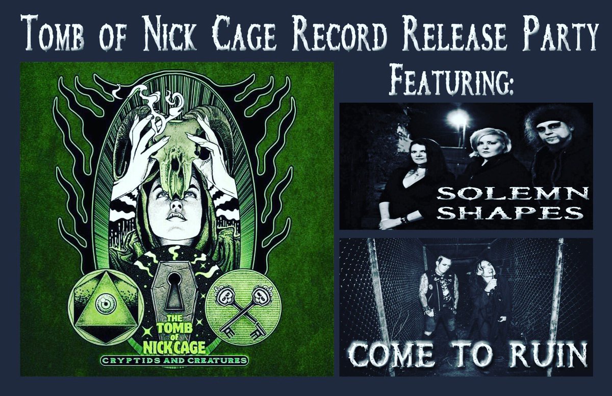 Saturday December 14th at THE GOAT NOLA! #punk #horrorpunk #release #recordrelease #recordreleaseparty #goth #gothic #electronica #industrial #ebm #postpunk #horrorrock #deathrock #metal #thrash #tombofnickcage #neworleans