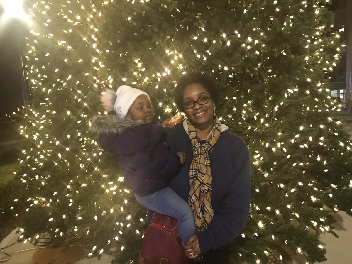 BrownChartavia's tweet photo. My family at the lighting of the tree at the Beverly Knight Olsen Children’s Hospital. It’s so cold but it was worth it. #navicenthealth #childrenshospital https://t.co/Y9ABmfRbgE