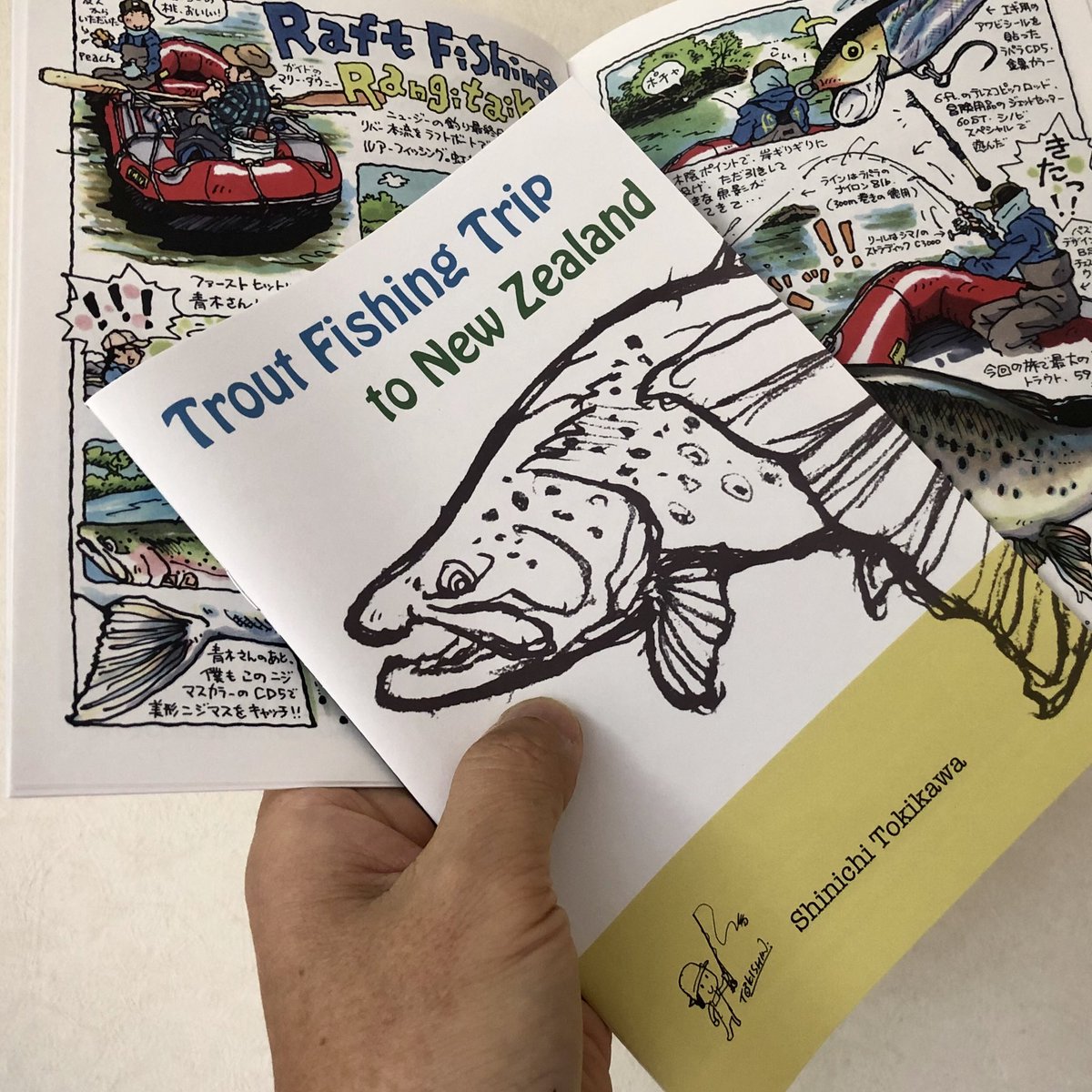 tokishin66's tweet photo. 作品集が刷り上がってきました！

◉時川真一 イラス��レーション個展
『Trout Fishing Trip to New Zealand』

2019年12月5日（木曜）～9日（月曜）
12時～19時。初日は16時 open。最終日は16時 close

会場：OCO GALLERY（渋谷区富ヶ谷）
https://t.co/XFR9WQbTrS
#アウトドア  #釣り
#海外 https://t.co/Qf3zgrc5Tg