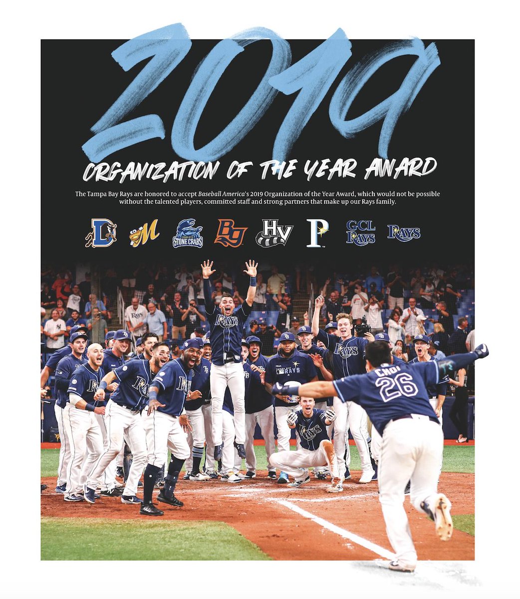 The Rays built back-to-back 90-win teams and the best farm system in baseball. They believe they're just getting started. Tampa Bay is our 2019 Organization of the Year. buff.ly/2DHEKsY