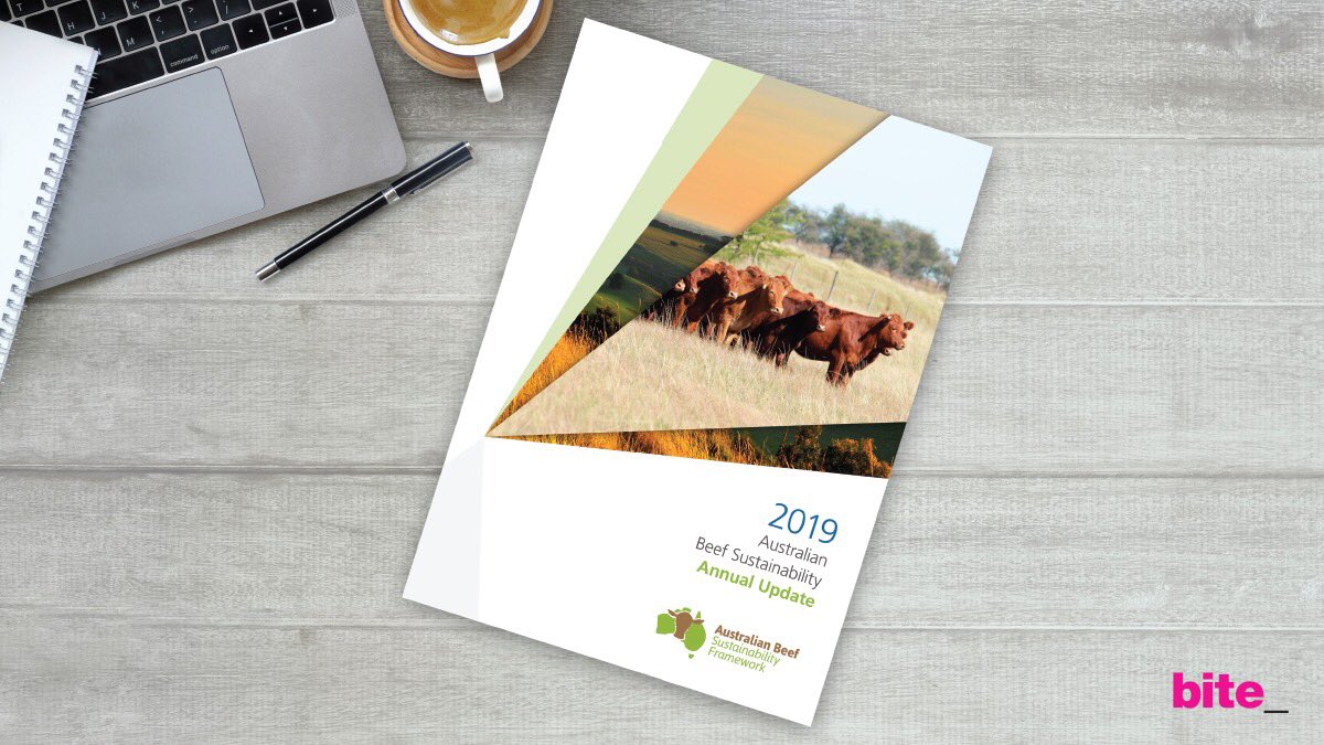 Holy cow 🐮 the Australian Beef Sustainability Framework’s 2019 Annual Update was a great success... we were honoured to be able to bring this design to life. 

#bite #bitevisual #graphicdesign #melbournedesign #absf #beef #reportdesign #cow #cows #cattle