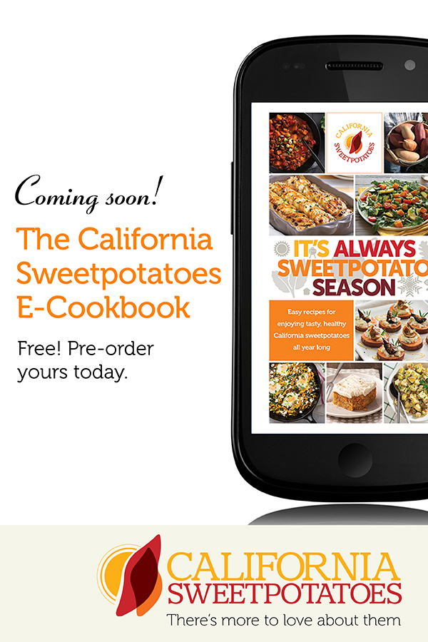 Have you ordered yours? “It’s Always Sweetpotato Season,” the official e-cookbook of California Sweetpotatoes, features 12 delicious recipes for enjoying tasty, healthy sweetpotatoes all year long! It’s totally FREE! Sign up: casweetpotatoes.com/free-stuff! #recipe #giveaway #cookbook
