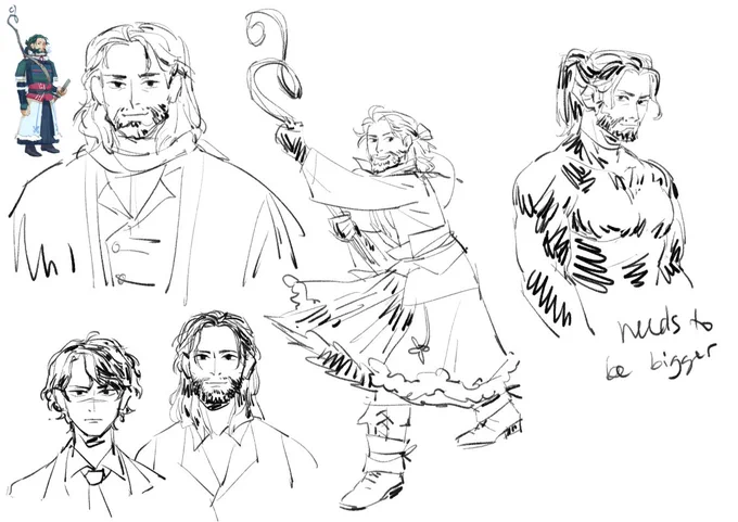 (ocs) update on that one oc i said was gonna be big. still workign on that beef because im not that good at drawing the big meat. he's sunny and maki's cousin, is a water mage/wizard, lifts a lot, his name is jin 