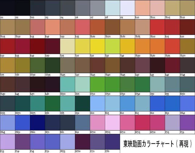 セル画時代のTVアニメ絵の具は、約120色しかなかった事実！！