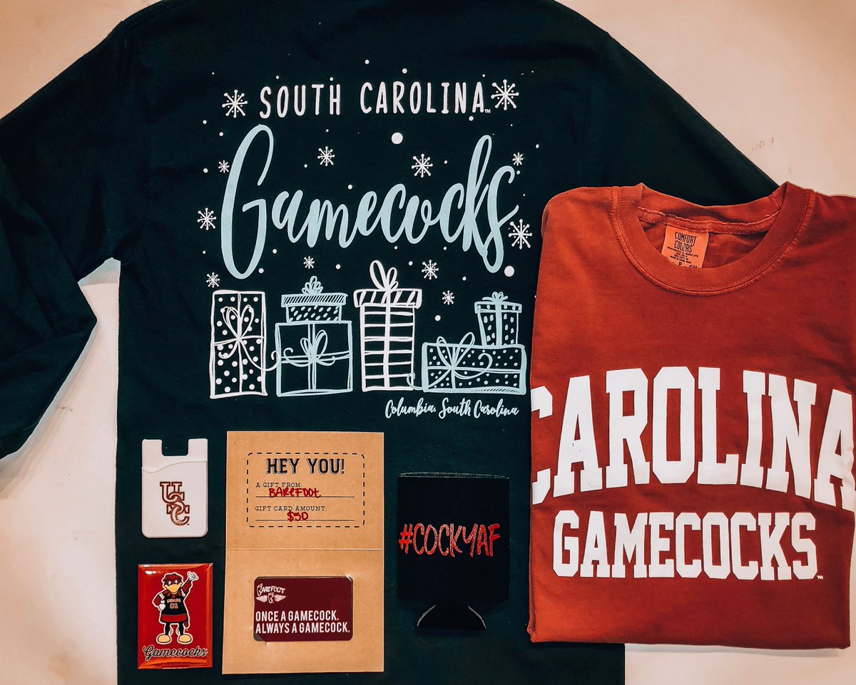 TEES THE SEASON for another  #BarefootSixPack 👣🎄 WANT TO WIN?! You know what to do 👇
FOLLOW, LIKE, &amp; RETWEET!
#ShopBarefoot #GoCocks #UofSC