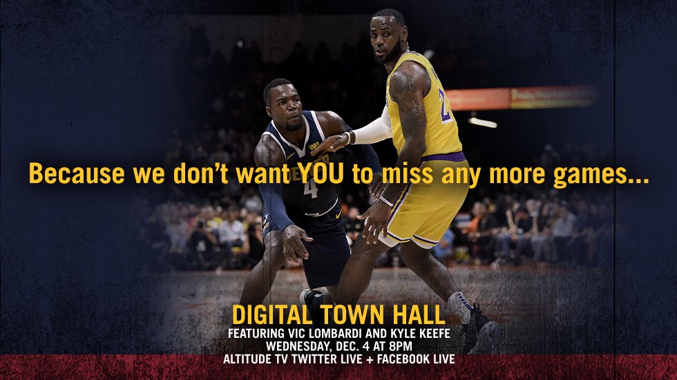 AltitudeTV's tweet photo. RT if you wish you could watch tomorrow night’s @nuggets game on Comcast or DISH! https://t.co/XVk3k3j54h