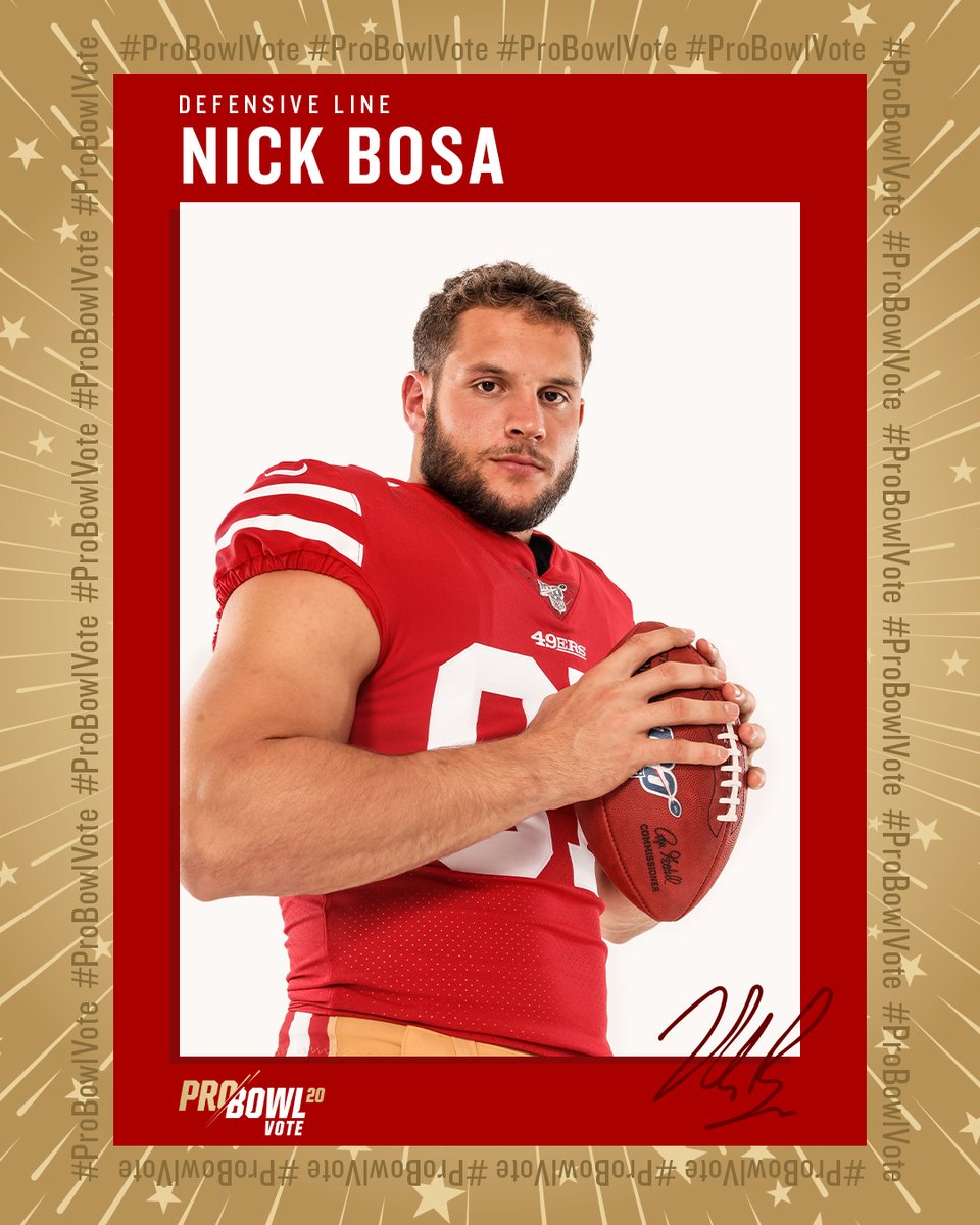 49ers's tweet image. They've been eatin' and now they need your help tweetin'

Every tweet/RT of #ProBowlVote = 1 vote!

@arikarmstead 
@DeForestBuckner 
@nbsmallerbear 
@IamDeeFord