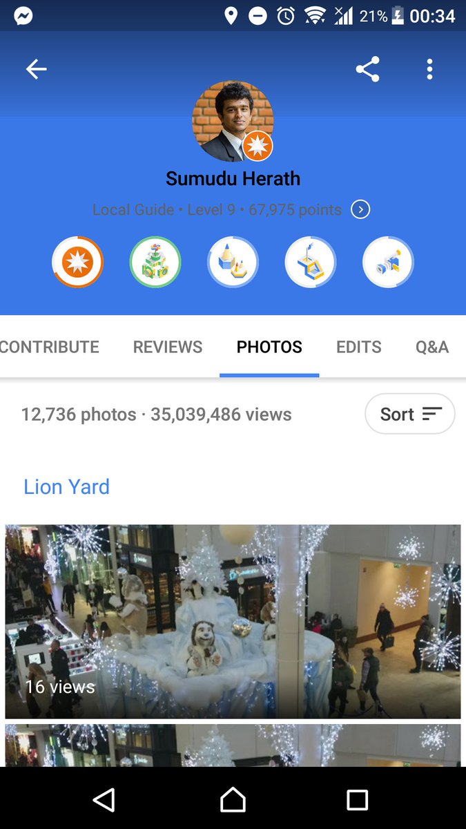 sumuduherath's tweet photo. @localguides @googlemaps Amazing year with 35million+ views and #masterphotographer #expertreviewer #expertdirector #experttrailblazer Loving being a level 9 local guide #happymapping #localguides #localguidesconnect #googlemaps https://t.co/Vh3Sdc7ZZt