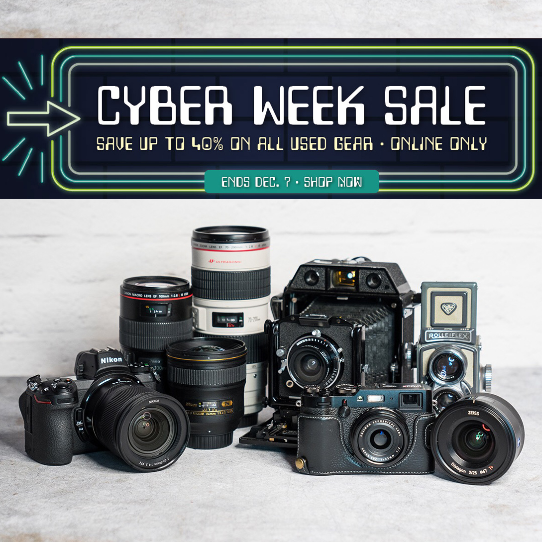 NationalCamera's tweet image. Cyber Week is here!  Shop now to save up to 40% off our entire inventory of used photo gear at natcam.com
.
#natcam #natcamused #webuyused #happyholidays