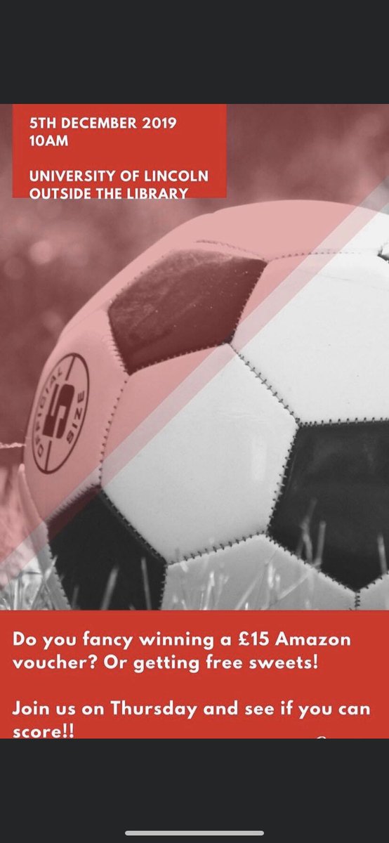 LUFCStudentDay's tweet photo. We will not be beaten by the winter weather! 
Join us outside the library on Thursday where we will be running a football game to raise awareness for Lincoln United Football Club! They were such a huge help in us planning our original event so come along and show us your support! https://t.co/24tZ9dSLAf
