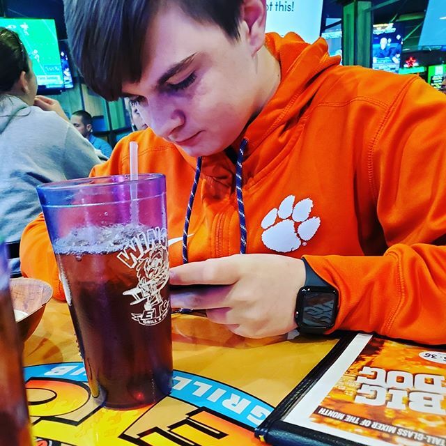 jmoon1630's tweet photo. Had to get the new watch in the pic with the Tiger jacket. Looks good. And Wings Etc is booming!! https://t.co/4qPHHpqc75 https://t.co/LUANtHhSG1