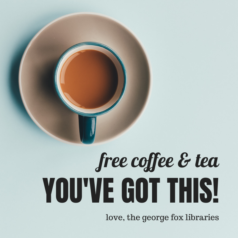 Just to give you a little boost, we have free coffee &amp; tea in the Murdock Library *while supplies last* 💙☕️💛You've got this! 👍🏼
