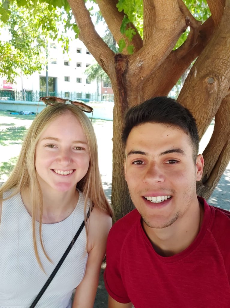 grace_m_scott's tweet photo. Met at YAS in Brazil, now my host in Argentina! 🇧🇷🇦🇷
Lisandro’s family offered to host me in Cordoba after my backpacking journey had to be rerouted from Santiago.
YAS built an amazing global community! Muchas gracias @lisandrofloresp! 🌎
@Bayer4cropsau #agriculture #yas2019 https://t.co/a01l5n27zy