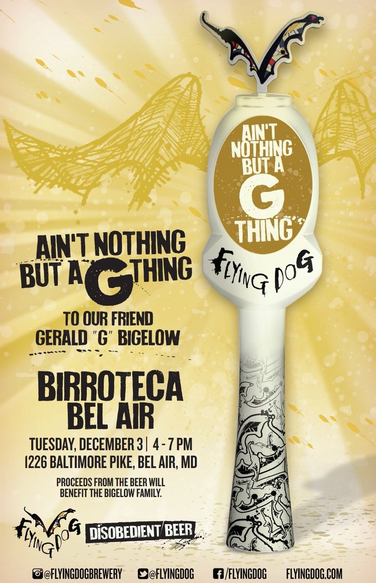 Tomorrow night!!! Join us at <a href="/BirrotecaBelAir/">Birroteca Bel Air</a> for a tapping of a very special beer made to remember a truly amazing member of the <a href="/FlyingDog/">Flying Dog Brewery</a> family! 🍺