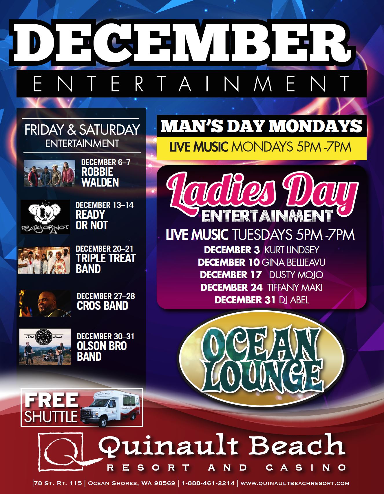 Ocean Shores Casino Entertainment Schedule Ocean Shores Casino Entertainment Schedule