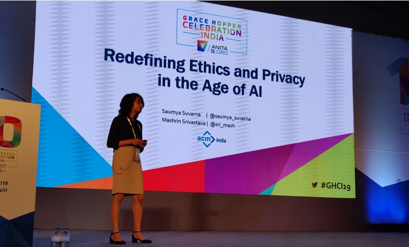 saumya_suvarna's tweet photo. I still can't believe that I had the chance to speak at #ghci19. Thank you @AnitaBorg_India for having me!

#womentechmakers #womenwhocode #womenintech #WeWill  #10yearsofghci #ghc19 #inclusionmatters #diversityintech https://t.co/7PcqRlL9Hw