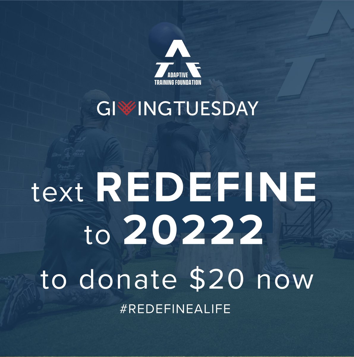 ATF_Tribe's tweet photo. This #GivingTuesday we are announcing our partnership with @ATT to help us fundraise all year long! Now it's easier than ever to help us ReDefine A Life! #REDEFINEALIFE
Text REDEFINE to 20222 and $20 will be donated and added to your next phone bill. It's as easy as that! https://t.co/Sk6Led52HK