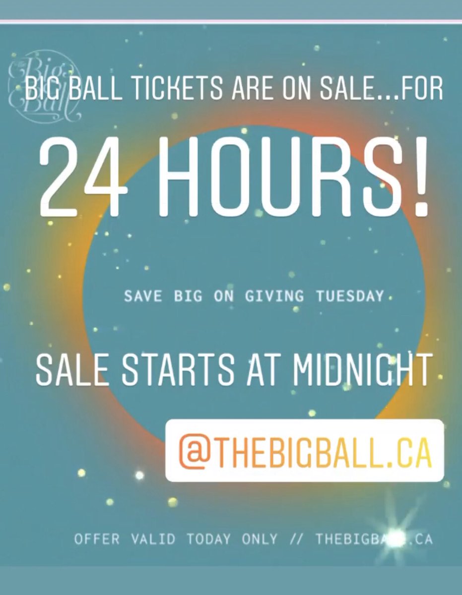 Exciting news 🎉. To celebrate #GivingTuesday Big Ball 2020 tickets are going on sale🎉🕺🏼💃🏻. Get yours at thebigball.ca All in support of #menshealth