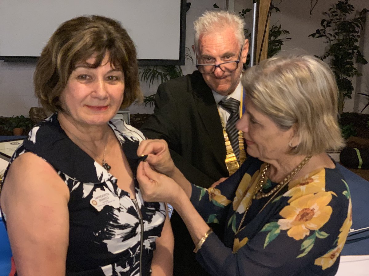 wishart_rotary's tweet photo. We acknowledged #ServiceAboveSelf of our member #PPMargaritaBianco over many years as #BeTheInspiration with being awarded as @Rotary #RubyPaulHarrisFellow @abcbrisbane https://t.co/vXTF6EkN0m
