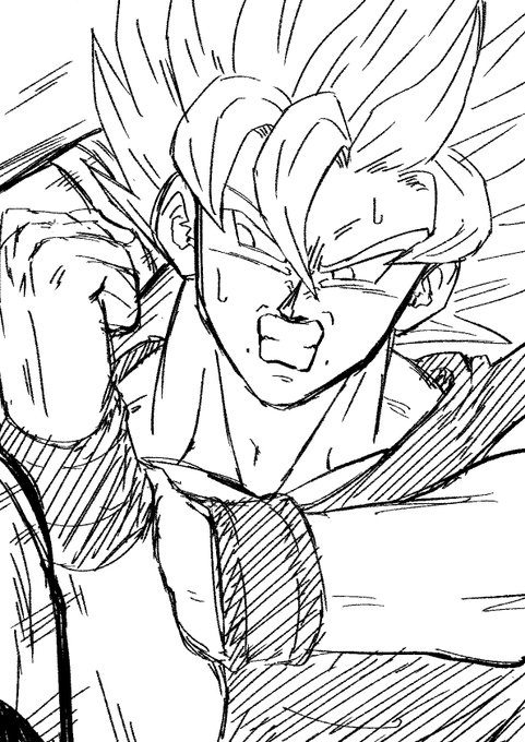 久しぶりに絵を描きました～
ラクガキですが...😅

蹴りを受け止めている悟空です 