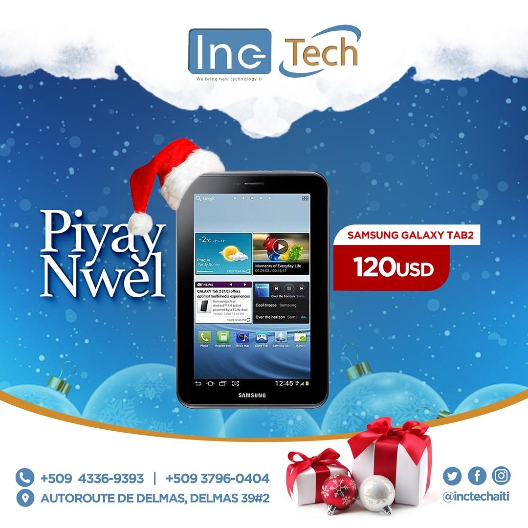 inctechaiti's tweet photo. #PiyayNwèl [SAMSUNG GALAXY TAB2]
Vizite nou kounya sou wout delmas, delmas 39 #2. #SamsungGalaxytab2 #Desanm2019 #Nwèlnaninctech #Teknolojiasenou #inctechaiti https://t.co/oPsLZ3YPZl