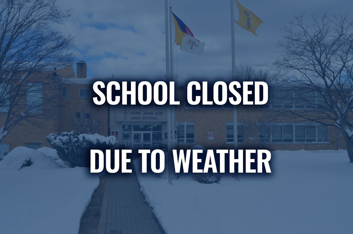 Due to the inclement weather, Pope John will be closed on Tuesday, Dec. 3. Stay safe and God Bless!

#WeArePopeJohn #BeMore #SnowDay