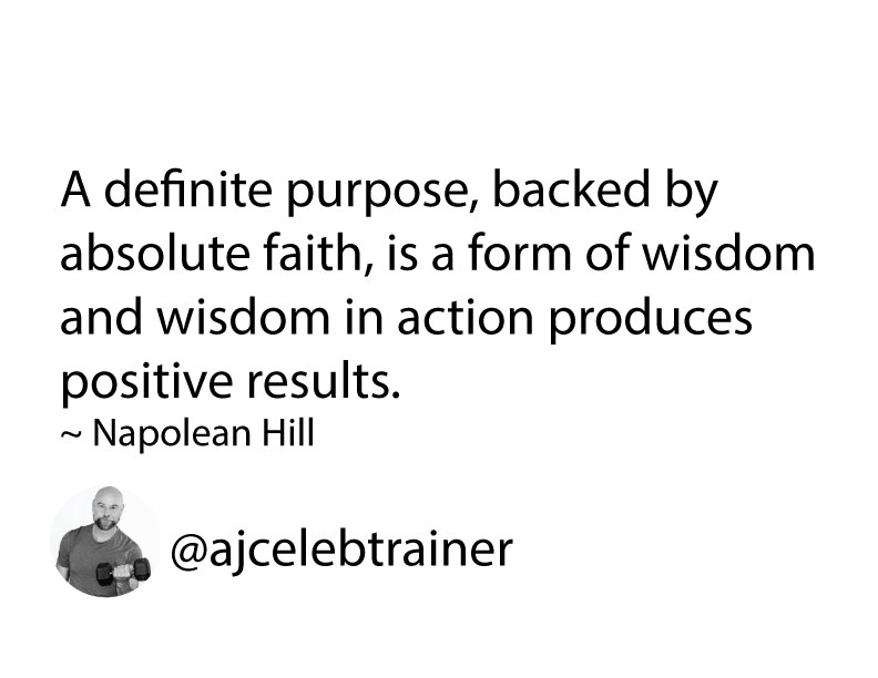 ajyourtrainer's tweet image. Definite purpose + absolute faith and wisdom in action = positive results

#napoleanhill #quote 

Follow me on Instagram: @ajcelebtrainer