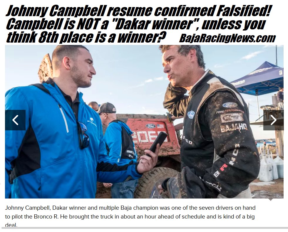 BAJA_1000's tweet photo. #breakingnews #sports #racing #baja1000 #ford #broncor FORDTeamJohnnyCampbellresumefalsified! https://t.co/9Wk5rgonGB #jcrhonda #honda @HondaMotorcycls #hondagenerators  @HondaBRK @IntelligenceBRK @TriumphAmerica @KTMUSA @KTMUSA @KTM_Racing @ktm @yamaharacingcom @YamahaMotorUSA https://t.co/xu0alfmvsq