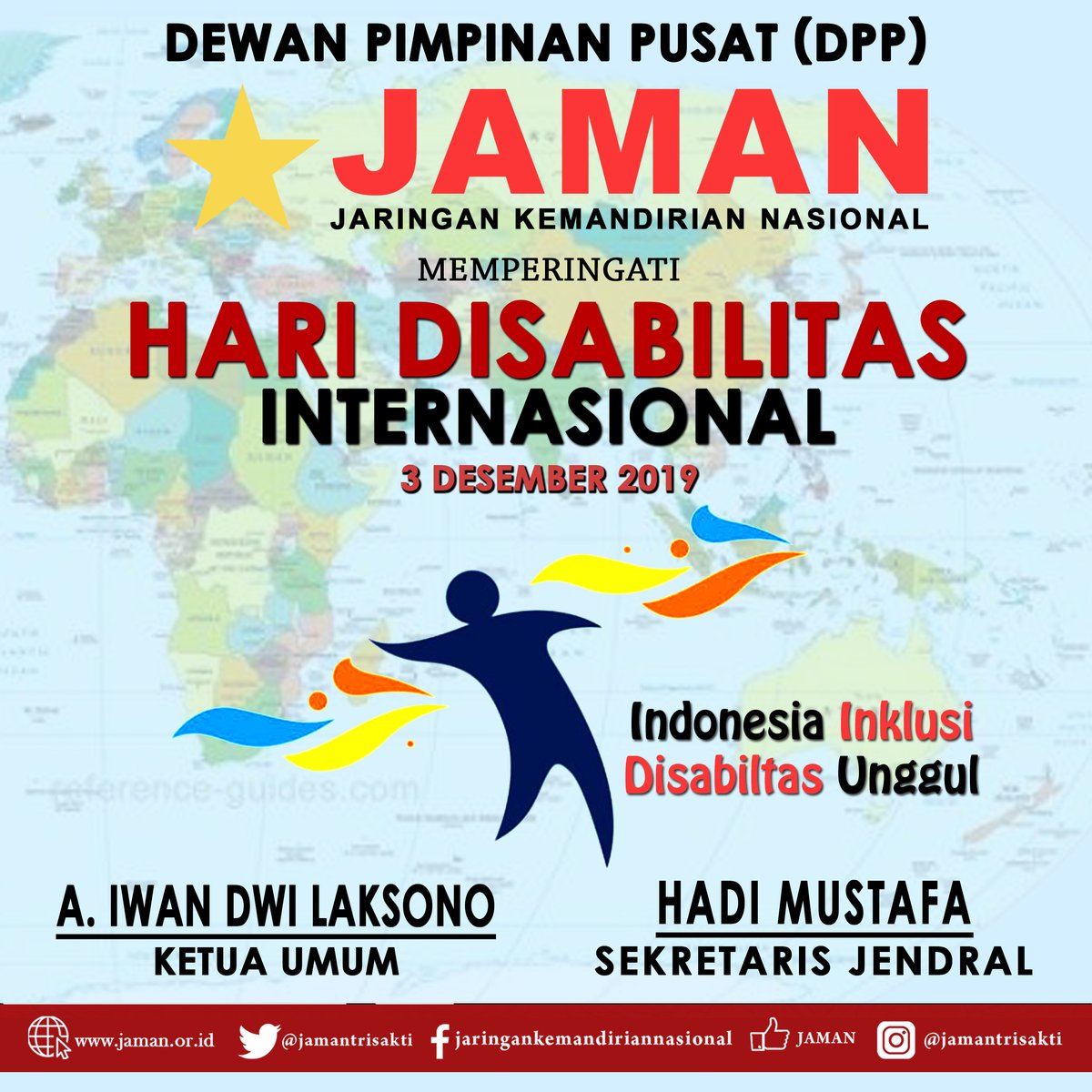 dppjaman's tweet photo. Keterbatasan tidak lantas menjadi hambatan untuk maju, kita semua sama, karena kita semua istimewa
Berikan semangat, doa dan dukunganmu kepada saudara-saudara disabilitas.

Indonesia inklusi, disabilitas unggul

#HariDisabilitasInternasional #HariDisabilitas #disabilityday2019 https://t.co/tObaJPBBye