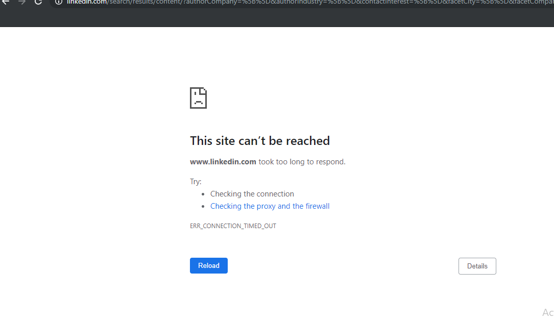 prince_idslogic's tweet image. Just found error at LinkedIn #linkedindown #LinkedIn #websitedown