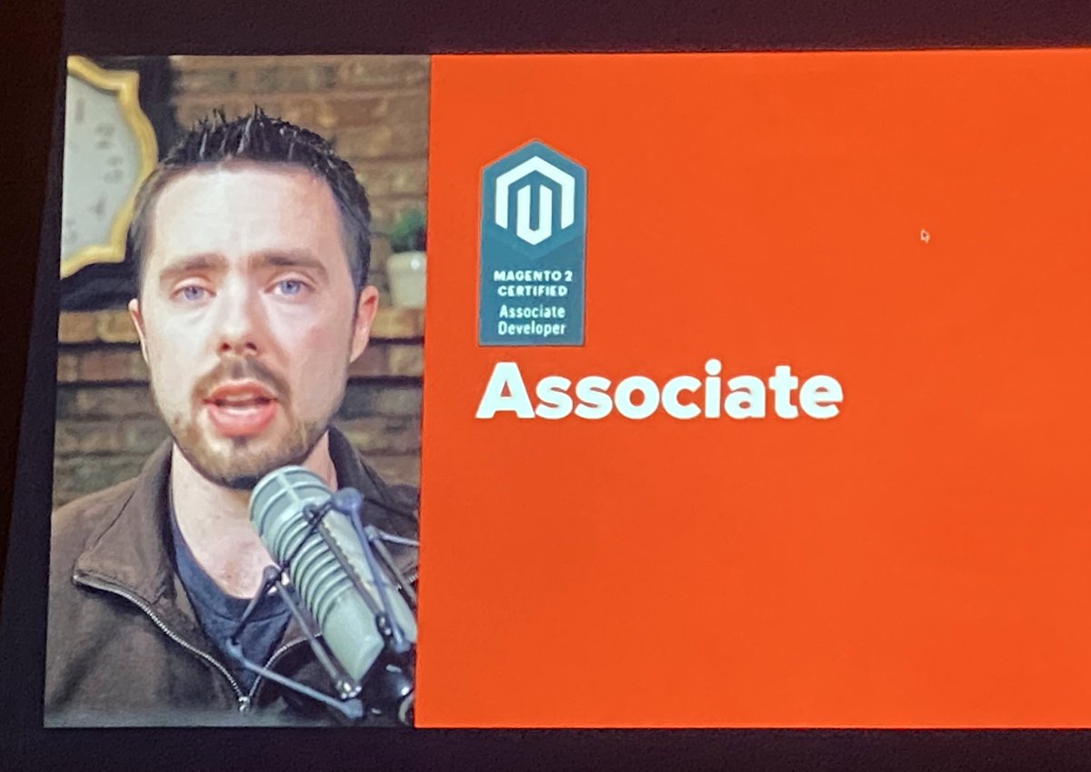 theamiverma's tweet image. Start with the #AssociateDeveloper test. Keep your senior development ego aside & start the @MagentoU certification with this one & excel - @josephmaxs at Magento Meet-up Chandigarh via recorded video #MMCH19