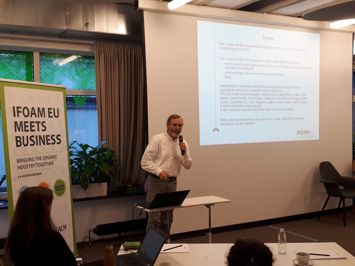 How does the new #organicregulation impact the daily lives of #organicprocessors? @Oekohersteller’s Alex Beck talks about short distribution channels, a restricted list for cleaning & disinfection products, regional labelling and much more at #IFOAMEUmeetsbusiness2019