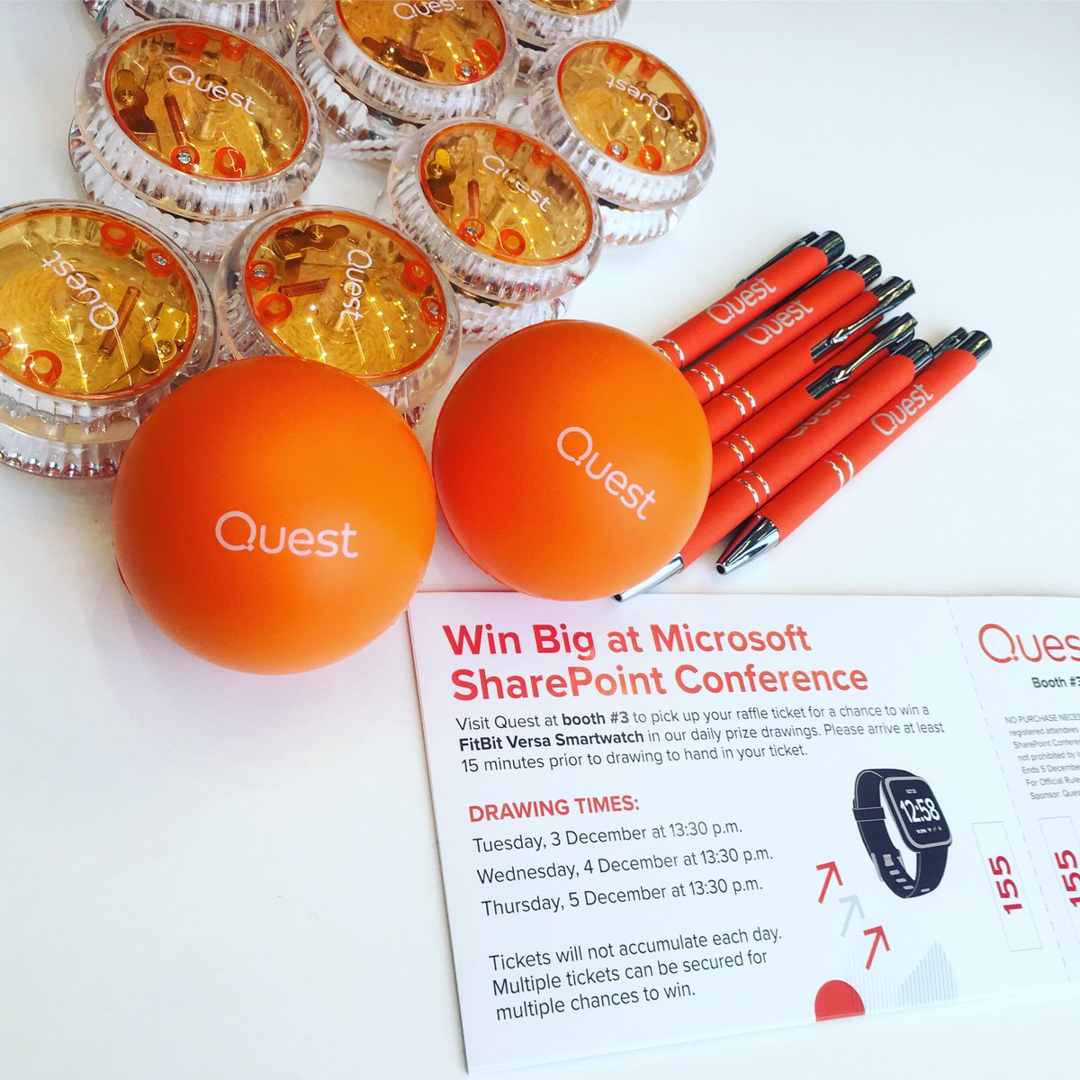 Visit the @Quest_EMEA booth at #ESPC19 #Prague, grab cool gifts and win a nice @fitbit Versa Smartwatch 😎🏃‍♀️⛷#wearequest @Quest