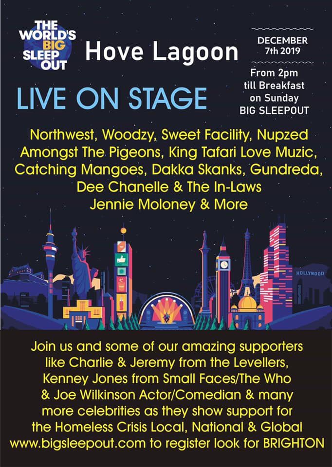 We’ll be playing down in Brighton this Saturday from 9pm in support of <a href="/BigSleepOuts/">The Worlds Big Sleep Out</a>. We hope to see you guys there!❤️