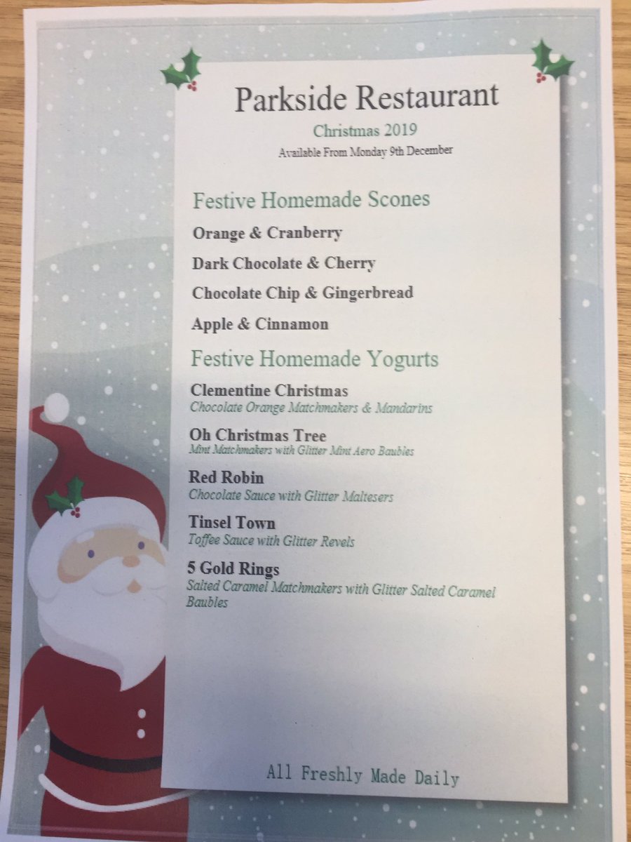 Christmas is nearly here 🎅🏽and our amazing Dining Room Team at SCH have created a wonderful menu for the Parkside Restaurant over the coming weeks- can’t wait !