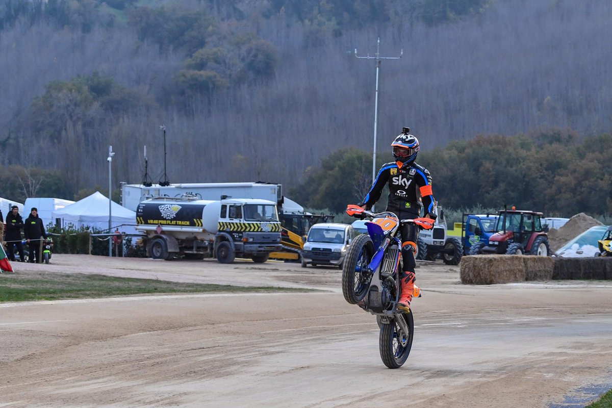 Happy #WheelieWednesday with a different kind of wheelie! 😎 @Luca_Marini_97 celebrated his #100kmDeiCampioni victory in style! ✌️