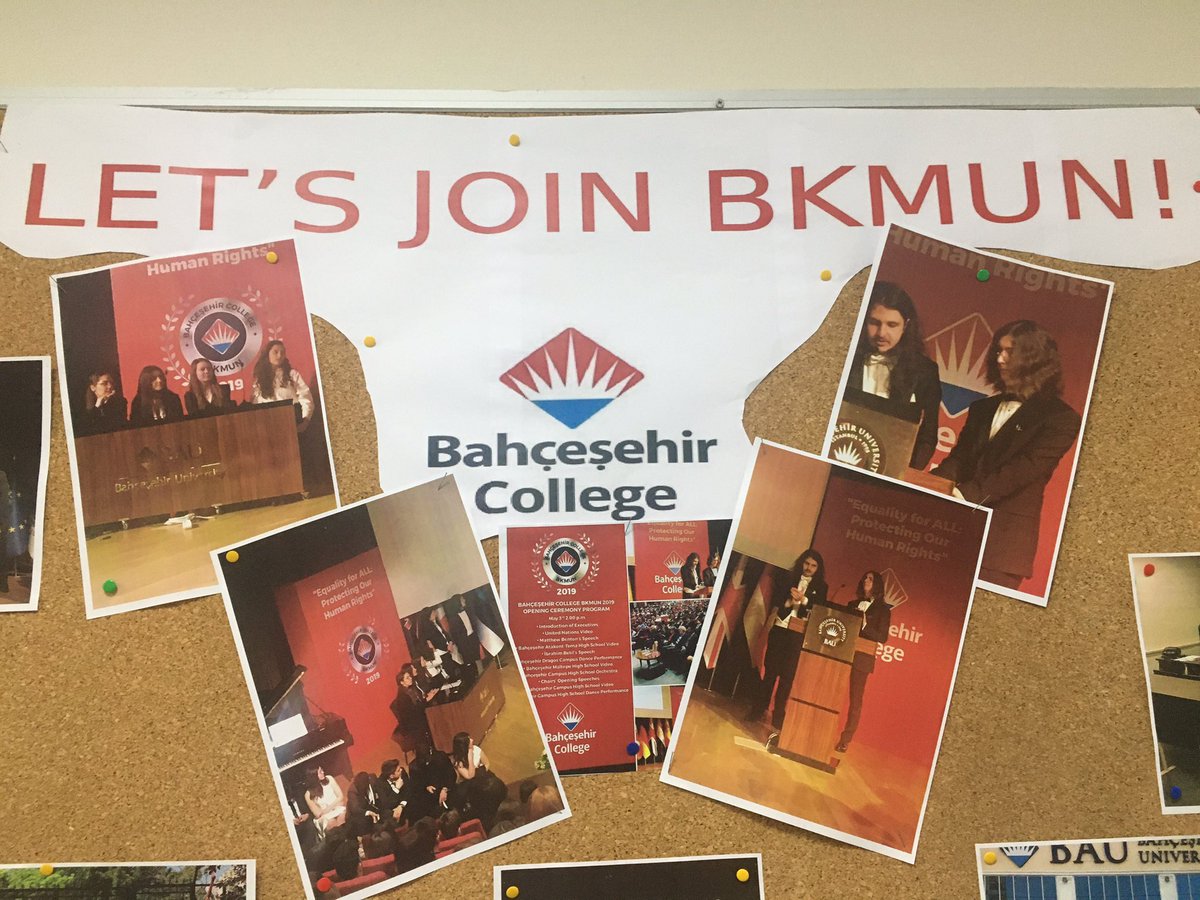 NazmiyeYemez's tweet photo. Wanna join?Hurry Up!!You should feel the experience as a delegate first!Do research, debate,write,and speak!Join the global simulation BKMUN’20!Many students have had an MUN career so far such as our secretary general @nilay_ilter. @VahapIk3 @dilekertemel @bkmatthewbenton https://t.co/26eKwwmp0p