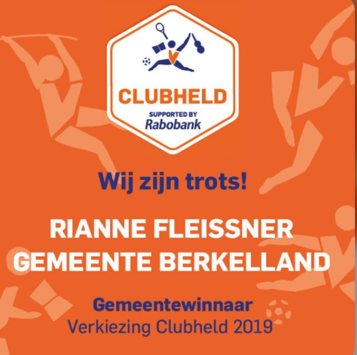 vvdeo's tweet photo. Jaaa onze #Clubheld Rianne Fleissner is winnaar geworden v/d #gemeente #Berkelland en staat sws in de top 3 van de provincie #Gelderland bij de verkiezing #ClubheldvanhetJaar .  
De #vakjury gaat nu bepalen wie zich tot winnaar v/d provincie mag kronen. Stemmers hartelijk dank! https://t.co/QKO9m6jbjc
