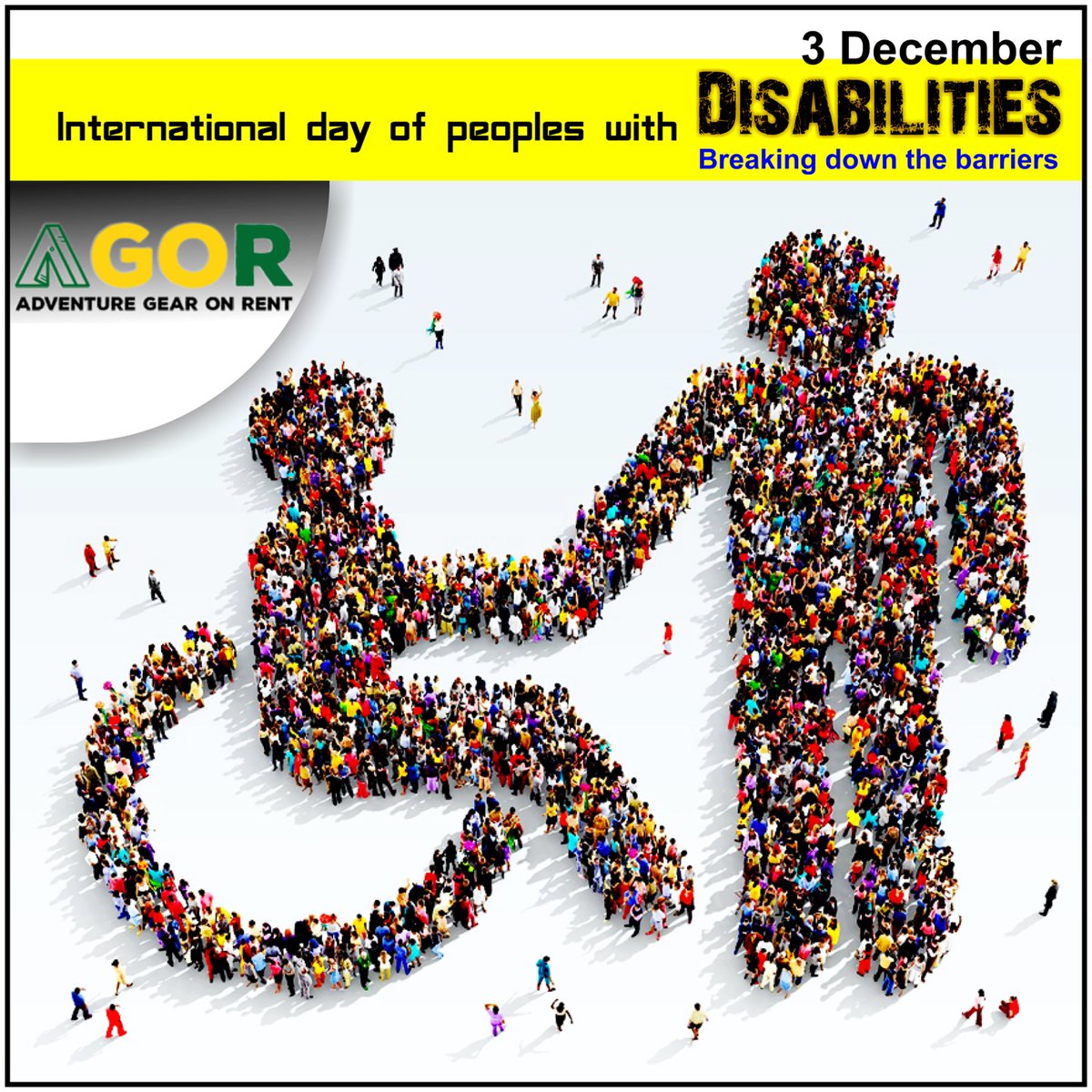 Disability Means I Am Differently Able...!

#AGOR #disability #disabilityday2019 #adventureequipments
#campingtents #campingequipments #iceclimbinggear #climbinggear #hikinggear #climbingcoaching #outdooractivity #rent #onlinestore #ForRent