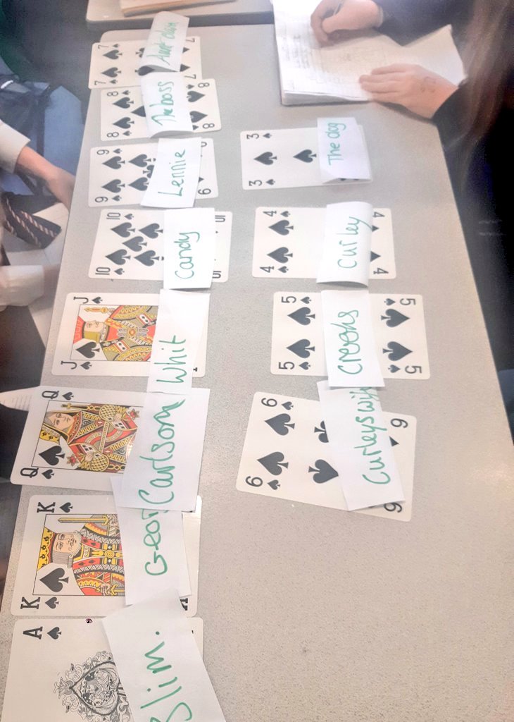 MissJLud's tweet photo. Day 3 Advent giveaway my Of Mice and Men hierarchy lesson ppt. Use playing cards if possible!#christmaspedagogy  https://t.co/kyXbPyiJoO https://t.co/S6tBrEKtAA