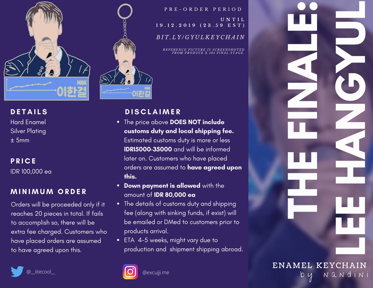 iitehyuck's tweet photo. [RTs ARE APPRECIATED!] 
This is a call for Indonesian ONE ITs~~! 💕✨ 
𝑷𝑹𝑬-𝑶𝑹𝑫𝑬𝑹
CHO SEUNGYOUN #enamelpins 
LEE HANGYUL #enamelkeychain

📆 UNTIL 19 Dec 2019, 23.59 PM (EST)
🌟 Details on pic
📬https://t.co/XxEuO5Ivof
📬https://t.co/9OnCZtu35P

#X1 #엑스원 #이한결 #조승연 https://t.co/h9vjritUT0