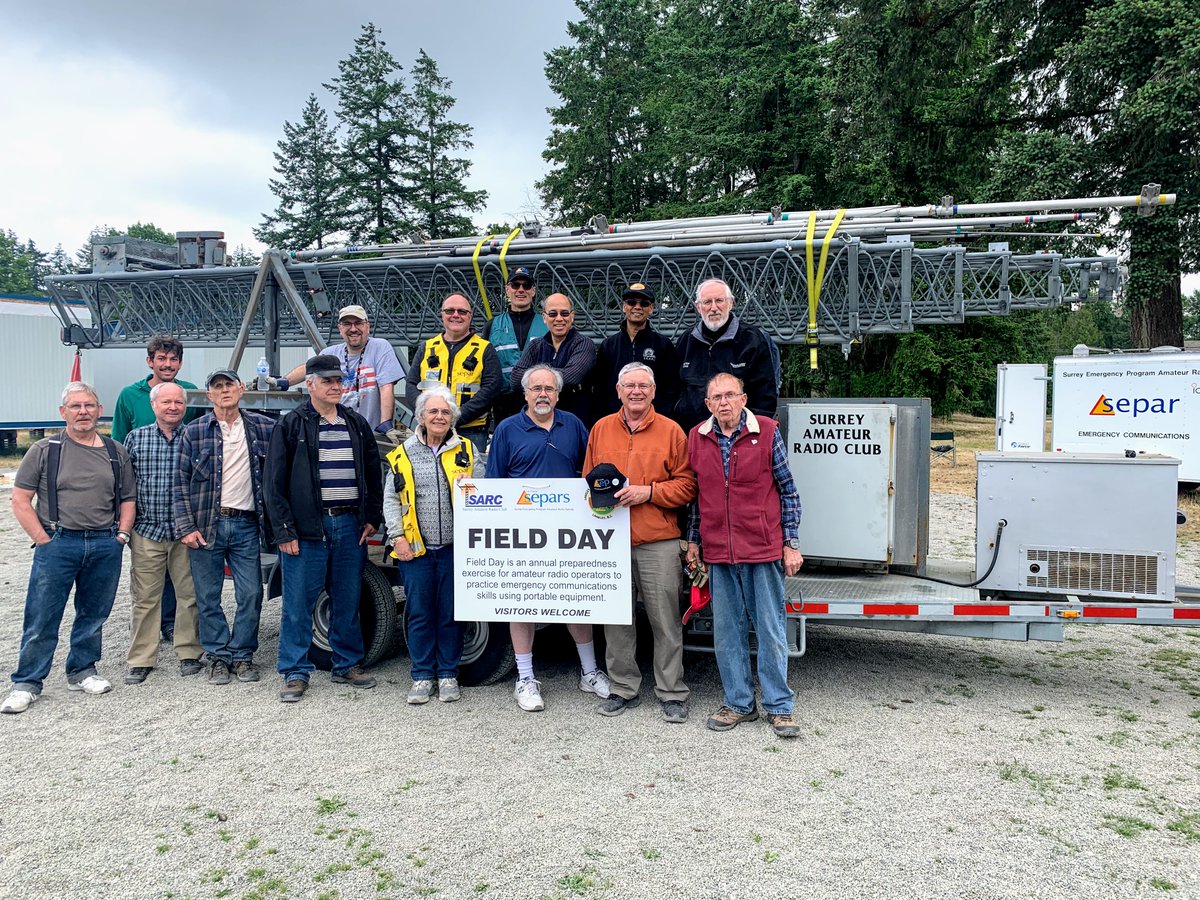 Just got the results from 2019 Field Day, VE7SAR top score in Canada (again) for 3A. Great work and congratulations to the SARC &amp; SEPAR team members.