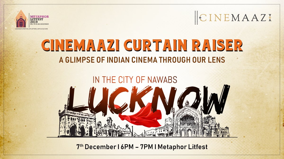 cinemaazi's tweet image. Join us as we give you a sneak peek into the world of Cinemaazi, at the Metaphor Litfest, Lucknow. 
An unforgettable experience awaits you! 
Stay tuned with us.
#RewindReliveTheMagic #Cinemaazi #CurtainRaiser #Lucknow 
@Metaphorlucknow