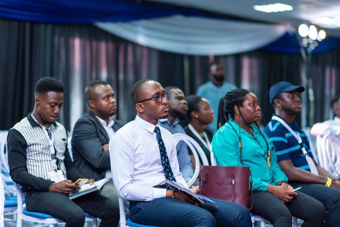 ICAfrica50's tweet image. The recent @TechinGhana event provided a great platform for @Africa50’s @tchibota_fleur to present the first #A50ichallenge to an attentive audience. Attendees had the opportunity to ask questions. #TechinGh19 @SocialAfrobytes