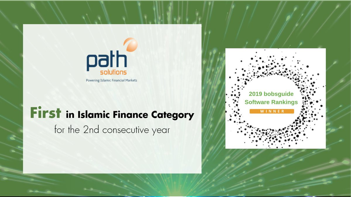 PathSolutions's tweet image. Path Solutions tops the #IslamicFinance category in #bobsguide #SoftwareRankings 2019
#IslamicBanking #Fintech #First #Winner
#WeArePathSolutions
#WeDoNotCompeteWeDominate