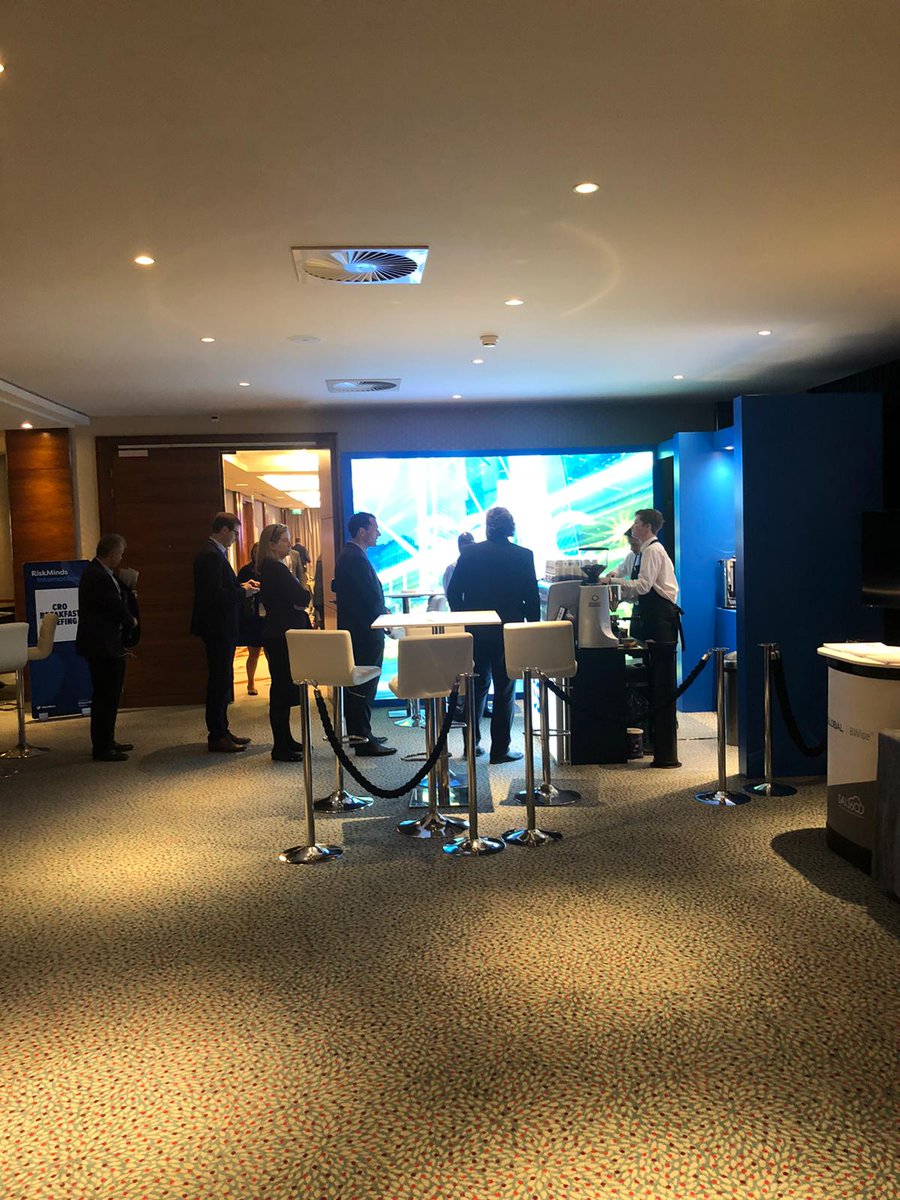 RiskLeo's tweet photo. #riskminds queuing up at the SS&amp;C coffee lounge https://t.co/A0tYRSi6eV
