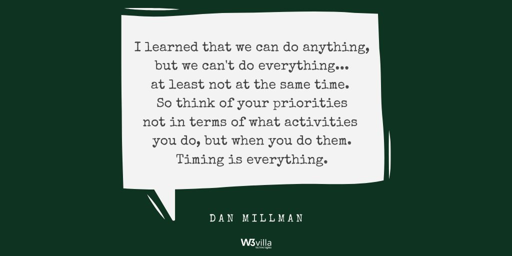 w3villa_tech's tweet photo. To do what is right at the right time!
#SetPriority #timing #w3villa #TuesdayThoughts https://t.co/wPdfM7U2Fn