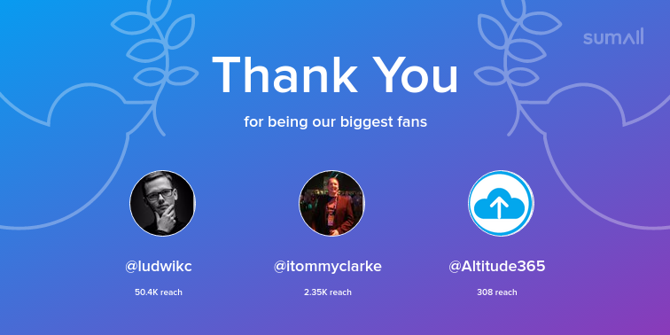 Villezekeviking's tweet photo. Our biggest fans this week: ludwikc, itommyclarke, Altitude365. Thank you! via https://t.co/BWpYf3FANG https://t.co/DgAlSVdd53